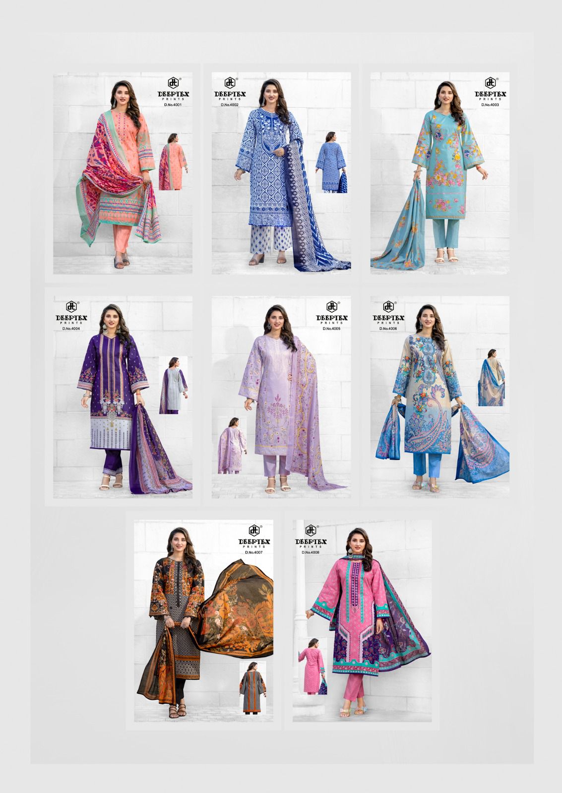 Roohi Zara Vol 4 Deeptex Prints Lawn Karachi Salwar Suits Wholesaler India