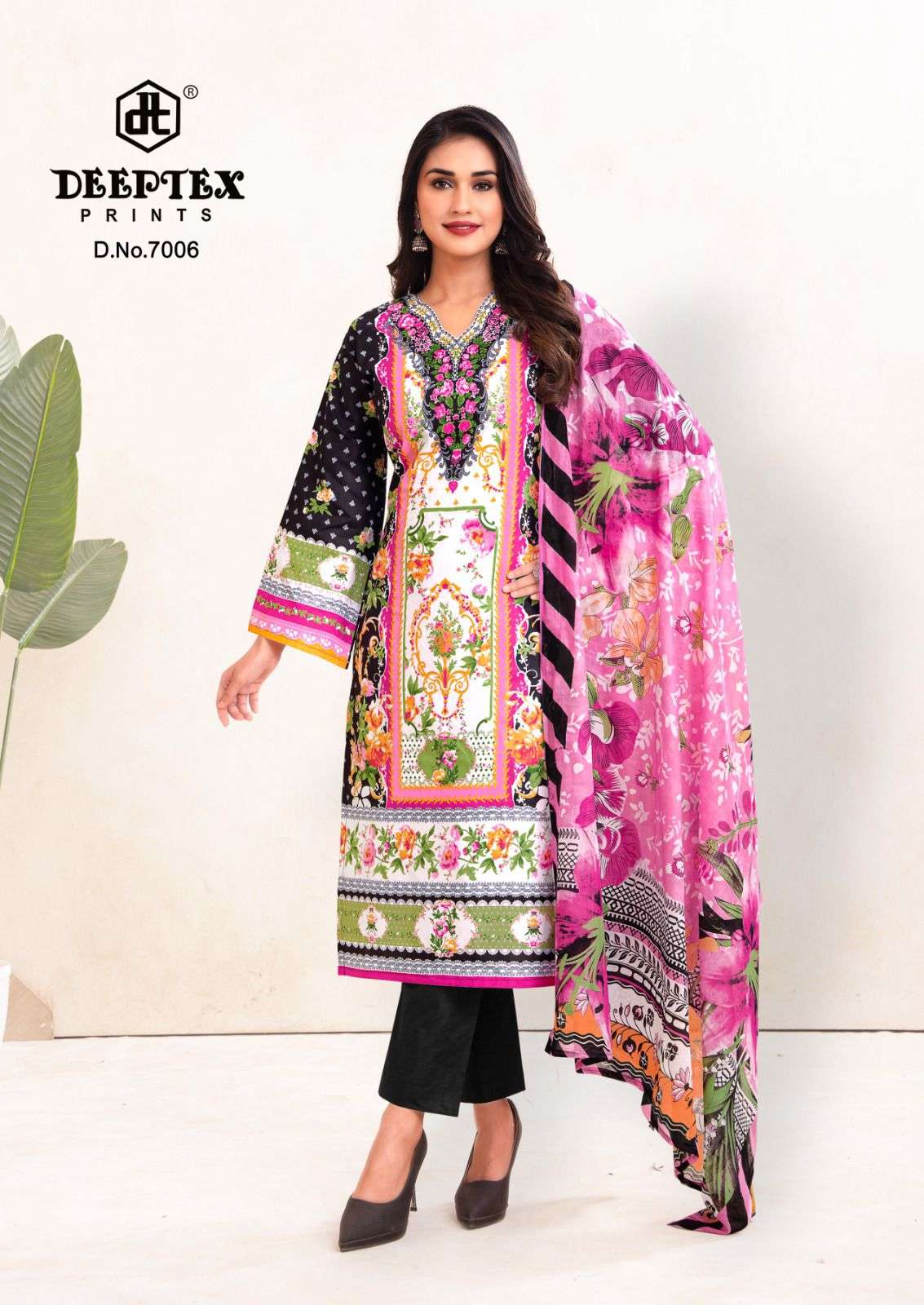 Roohi Zara Vol 7 Deeptex Prints Cotton Karachi Readymade Suits Exporter Ahmedabad