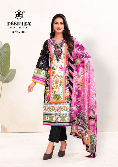 Roohi Zara Vol 7 Deeptex Prints Cotton Karachi Readymade Suits Exporter Ahmedabad