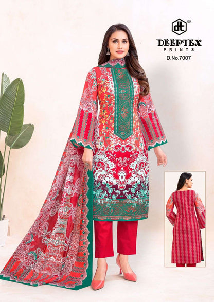 Roohi Zara Vol 7 Deeptex Prints Cotton Karachi Readymade Suits Exporter Ahmedabad