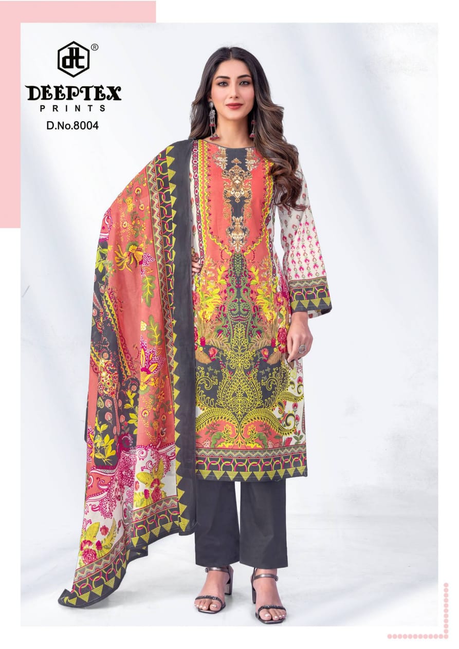 Roohi Zara Vol 8 Deeptex Prints Poplin Cotton Karachi Salwar Suits Manufacturer India