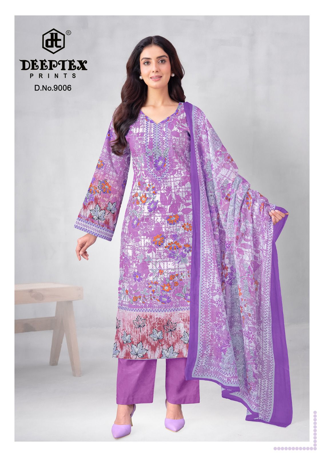 Roohi Zara Vol 9 Deeptex Prints Lawn Cotton Karachi Salwar Suits Supplier Ahmedabad