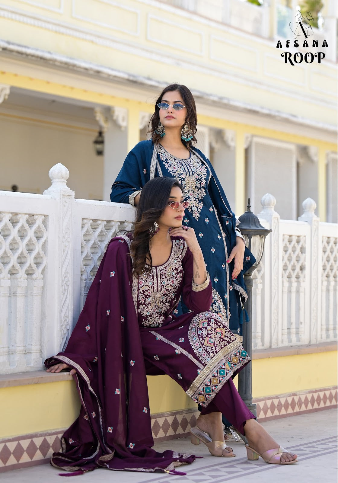Roop Afsana Vichitra Readymade Pant Style Suits