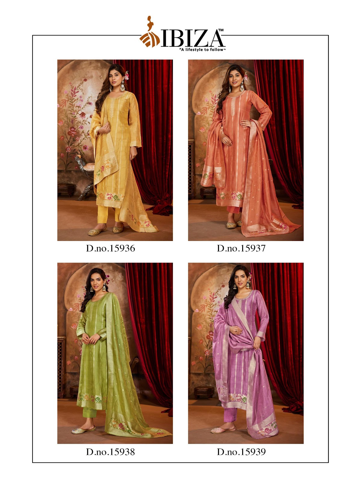 Roop Ibiza Silk Pant Style Suits Exporter – Kavya Style Plus