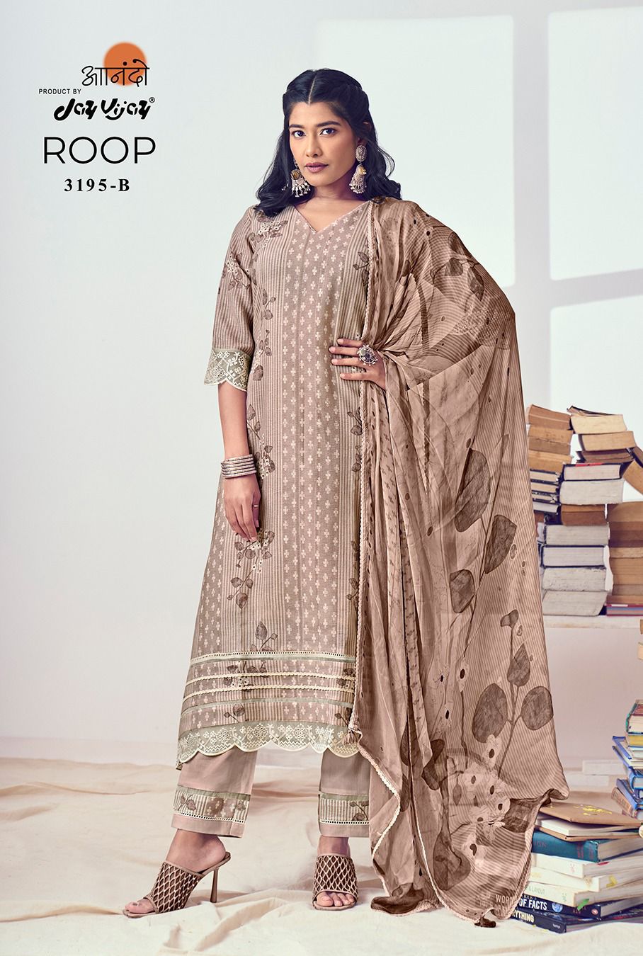 Roop 3195 Jay Vijay Linen Pant Style Suits Supplier India