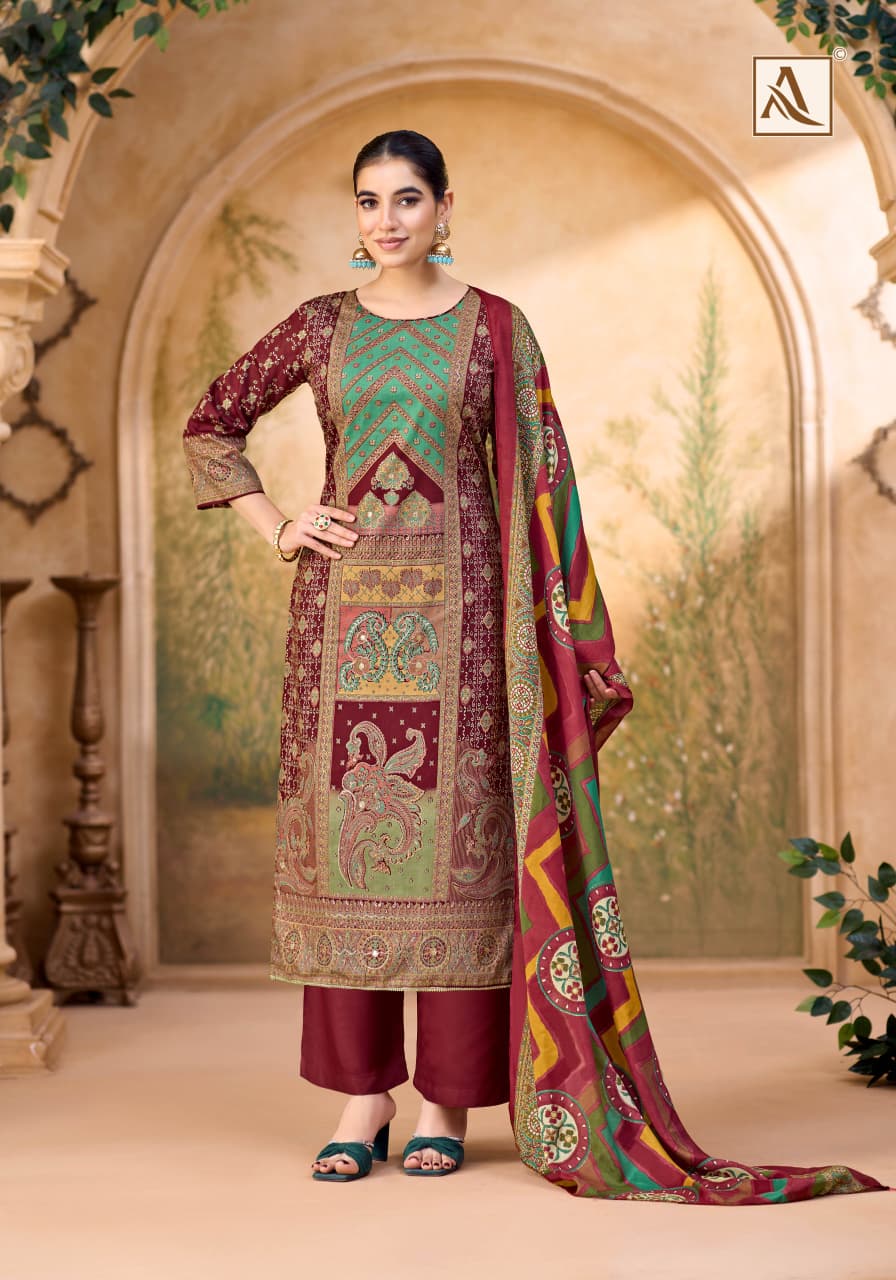 Roop Rekha Alok Pure Zam Karachi Salwar Suits Supplier Ahmedabad