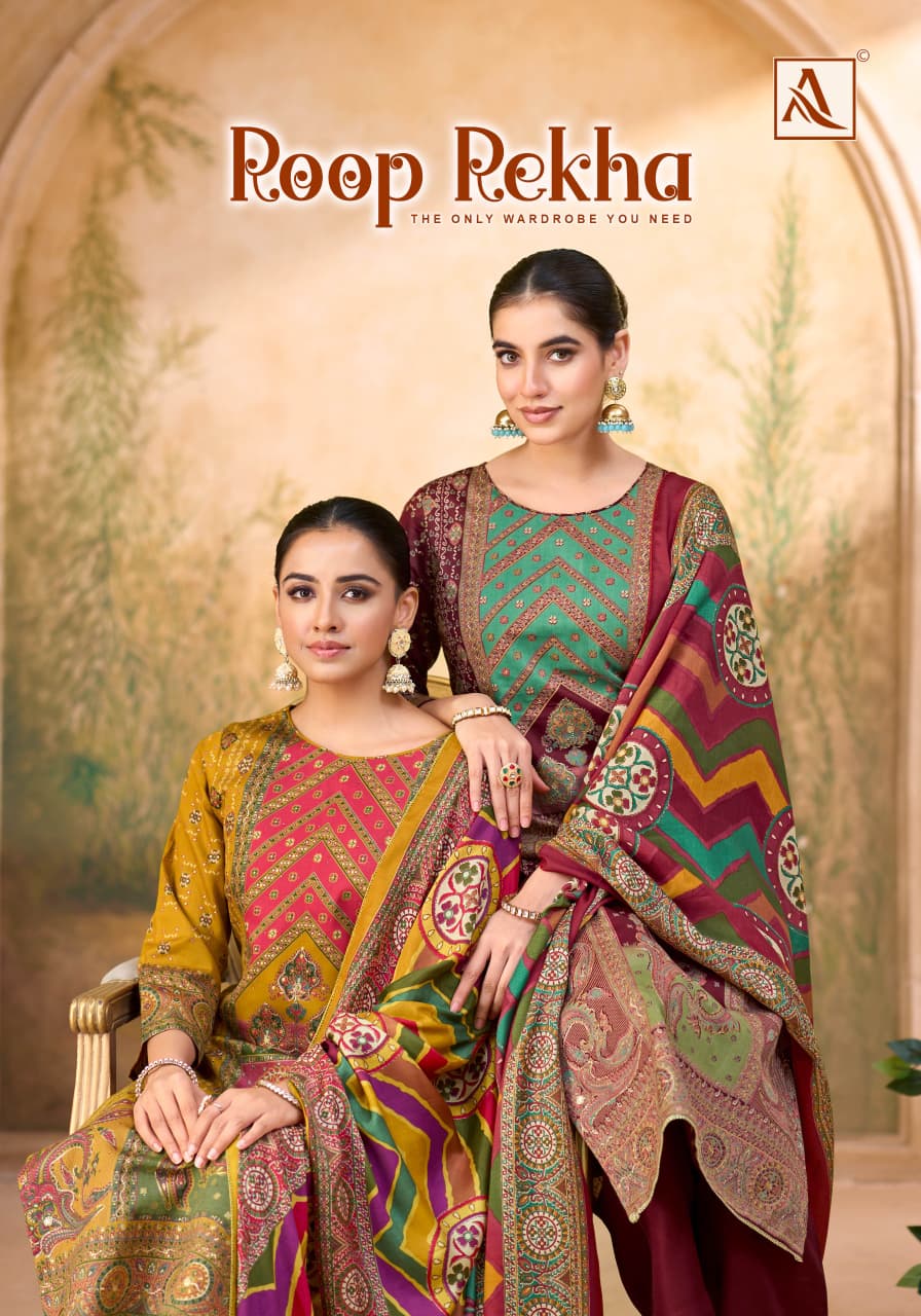 Roop Rekha Alok Pure Zam Karachi Salwar Suits Supplier Ahmedabad