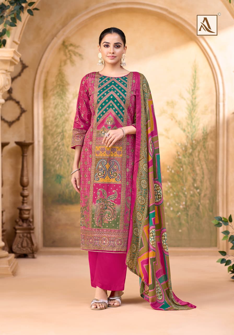 Roop Rekha Alok Pure Zam Karachi Salwar Suits Supplier Ahmedabad