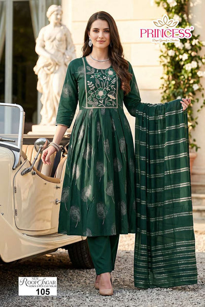 Roop Sagar Vol 1 Princess Creation Heavy Reyon Readymade Anarkali Suits Exporter India