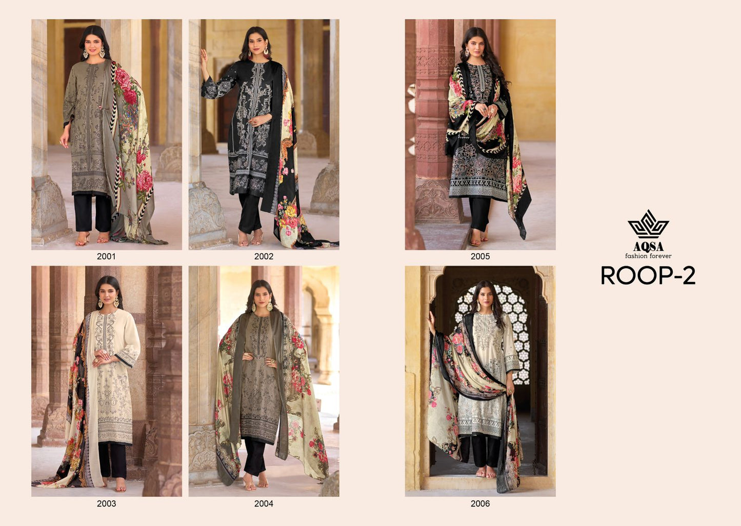 Roop Vol 2 Aqsa Cambric Cotton Pant Style Suits Exporter India