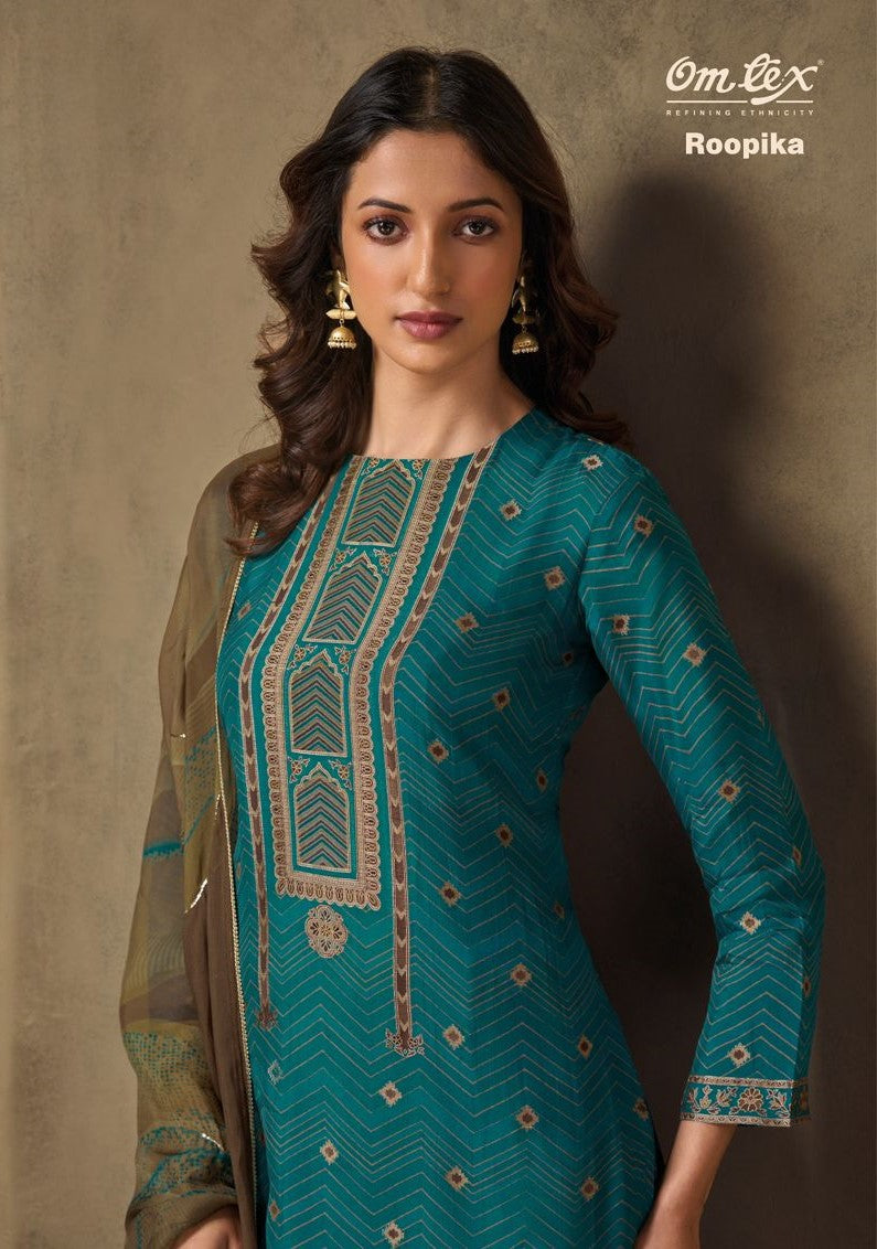 Roopika Omtex Silk Pant Style Suits Exporter Gujarat