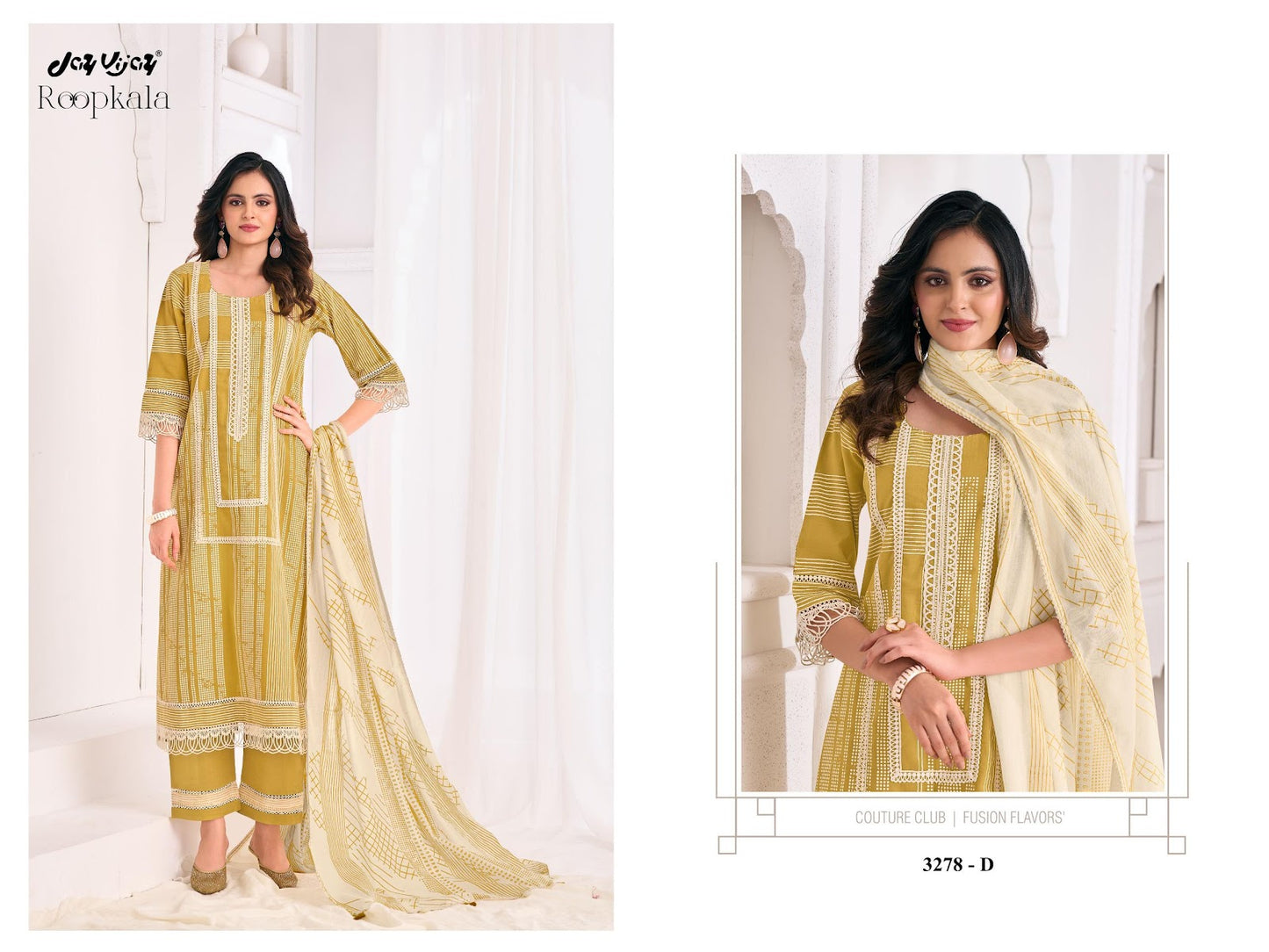 Roopkala 3278 Jay Vijay Pure Cotton Pant Style Suits Manufacturer Gujarat