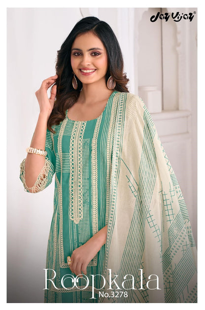 Roopkala 3278 Jay Vijay Pure Cotton Pant Style Suits Manufacturer Gujarat