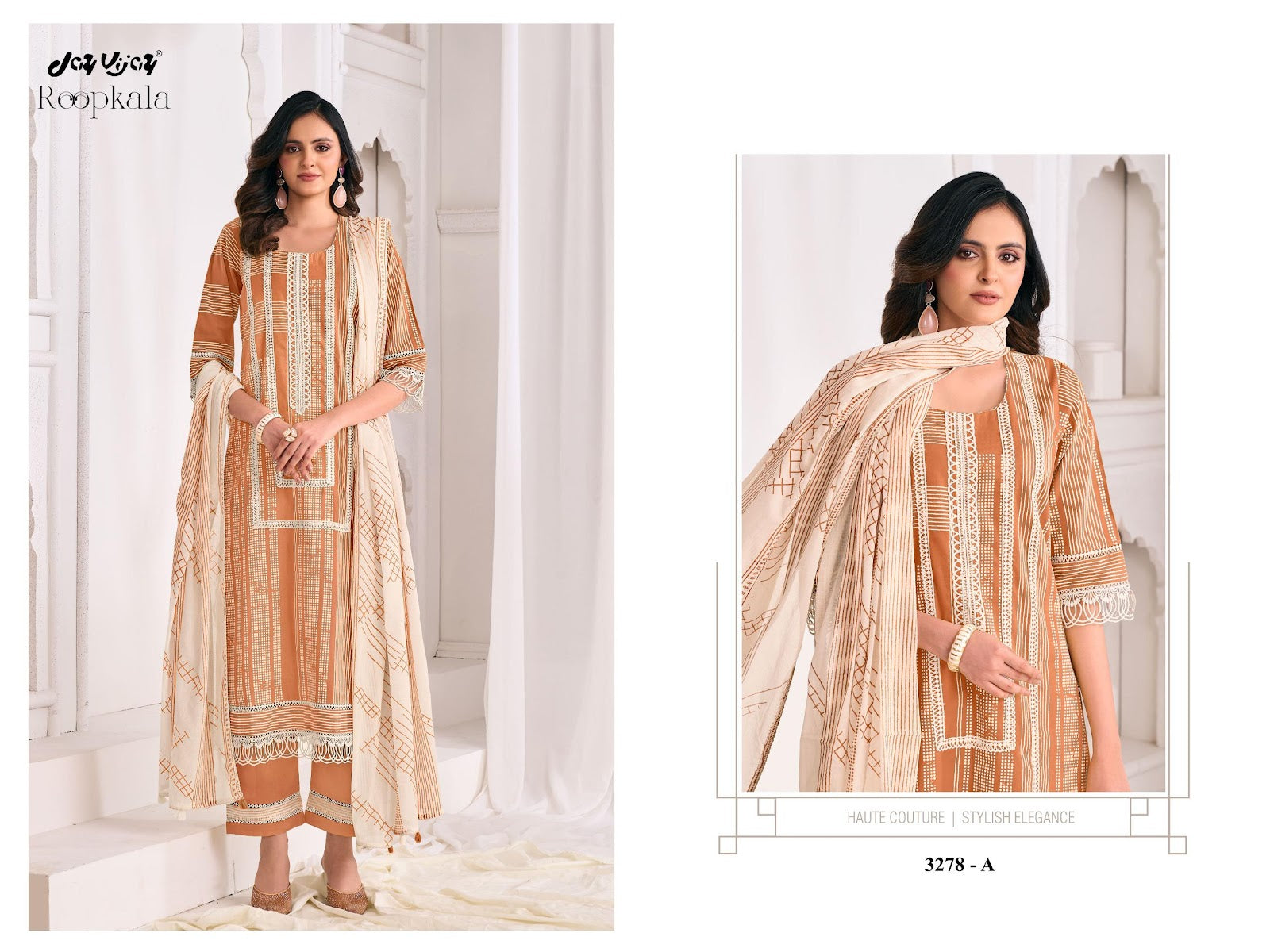 Roopkala 3278 Jay Vijay Pure Cotton Pant Style Suits Manufacturer Gujarat