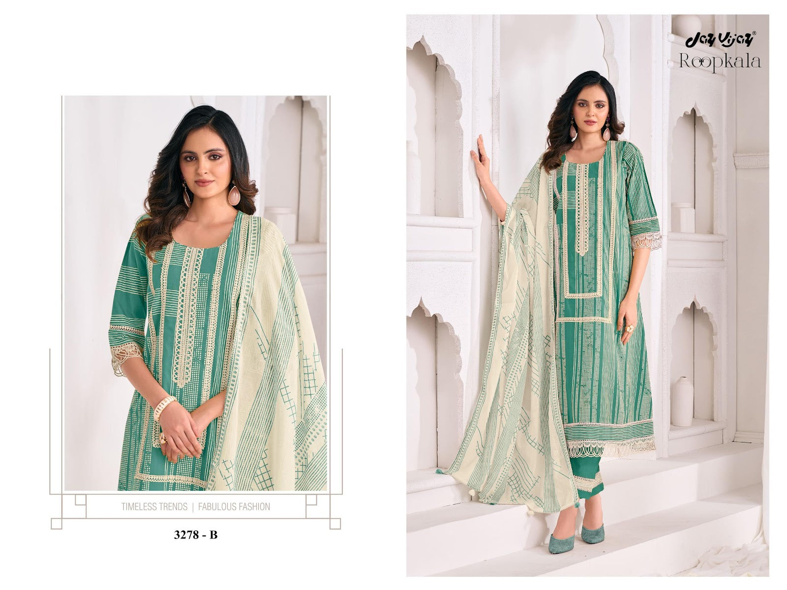 Roopkala 3278 Jay Vijay Pure Cotton Pant Style Suits Manufacturer Gujarat