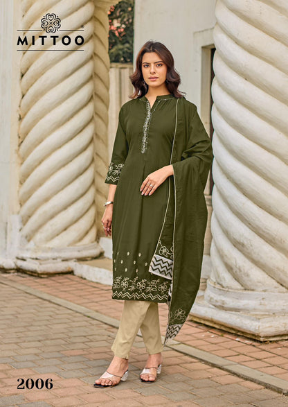 Roopkala Mittoo Viscose Readymade Pant Style Suits Exporter India