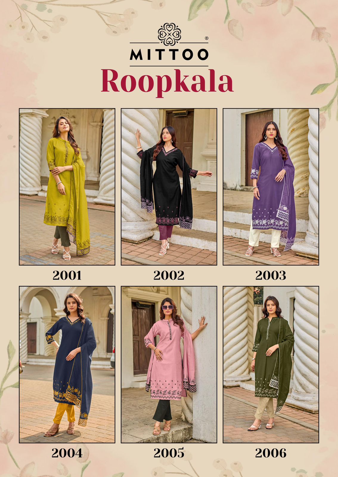Roopkala Mittoo Viscose Readymade Pant Style Suits Exporter India