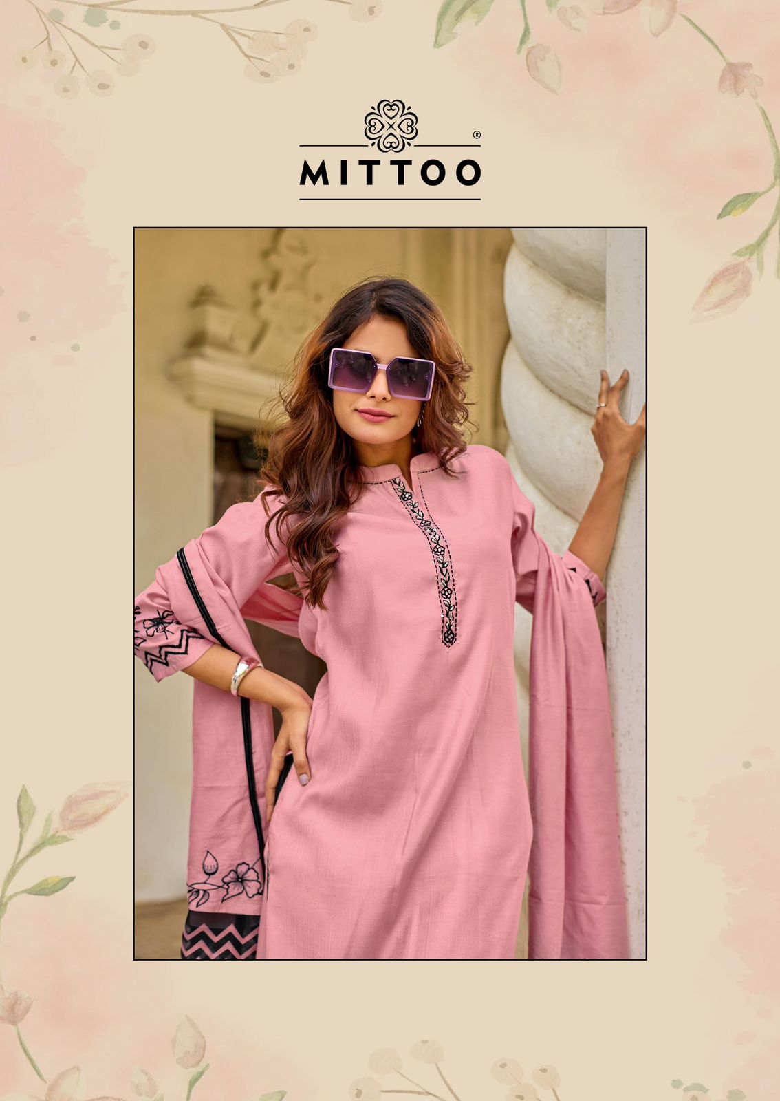 Roopkala Mittoo Viscose Readymade Pant Style Suits Exporter India