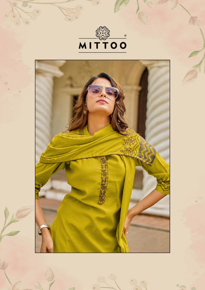 Roopkala Mittoo Viscose Readymade Pant Style Suits Exporter India