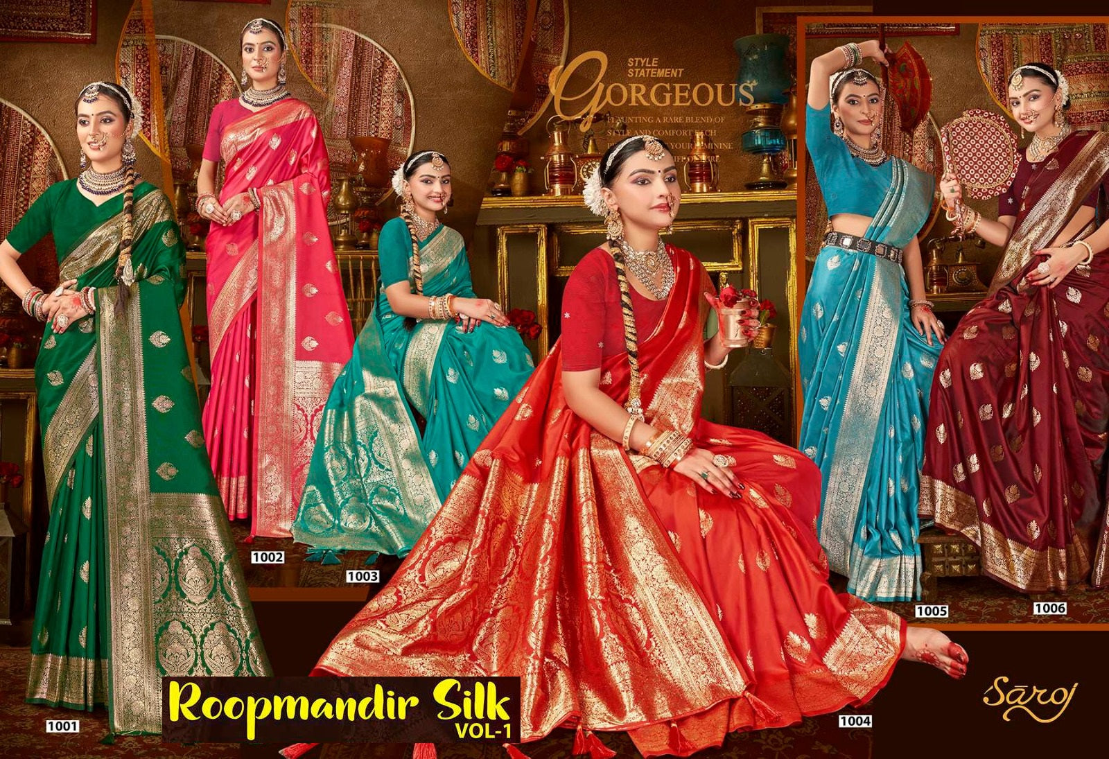 Roopmandir Silk Vol 1 Saroj Silk Sarees Manufacturer Ahmedabad
