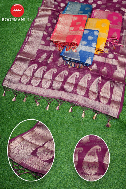 Roopmani Apple Organza Sarees Supplier