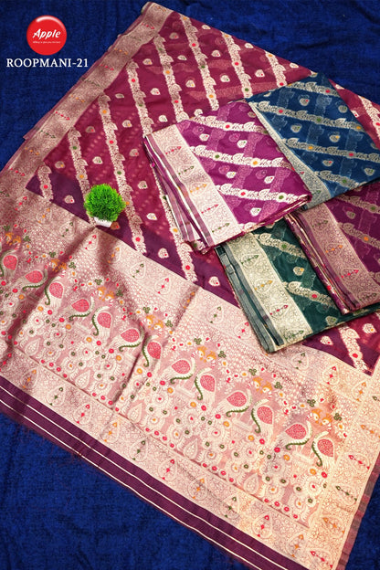 Roopmani Apple Organza Sarees Supplier