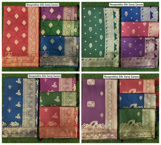 Rooprekha Silk Saroj Sarees Wholesale Rate