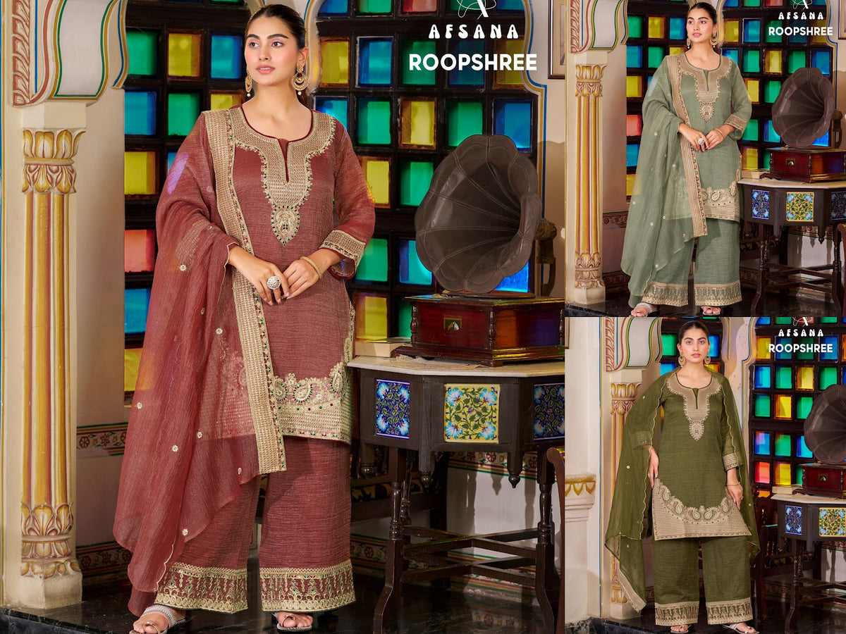 Roopshree Afsana Salsa Readymade Plazzo Style Suits Wholesale