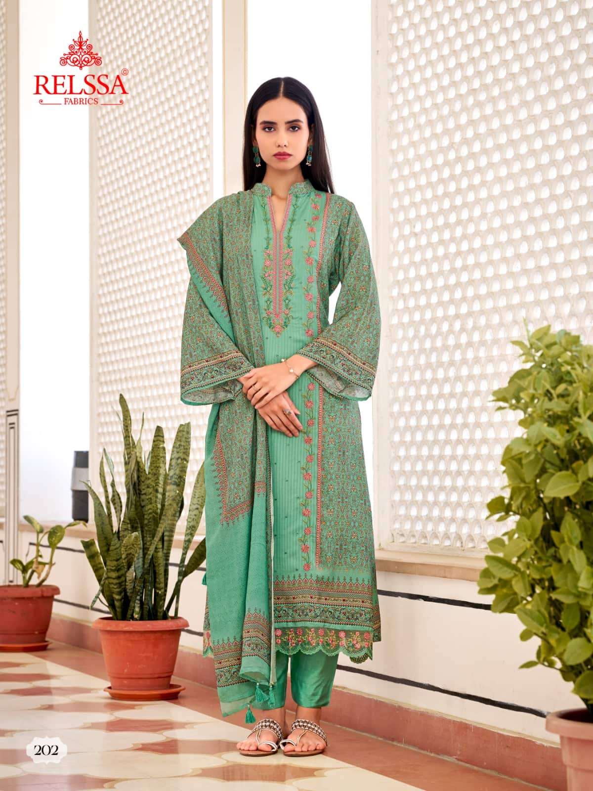 Rooz 2 Relssa Fabrics Pure Maslin Pant Style Suits Manufacturer