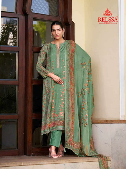 Rooz Relssa Fabrics Pure Maslin Pant Style Suits Supplier