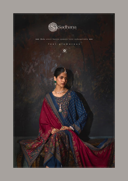 Rosa Sadhana Viscose Pashmina Suits Wholesaler