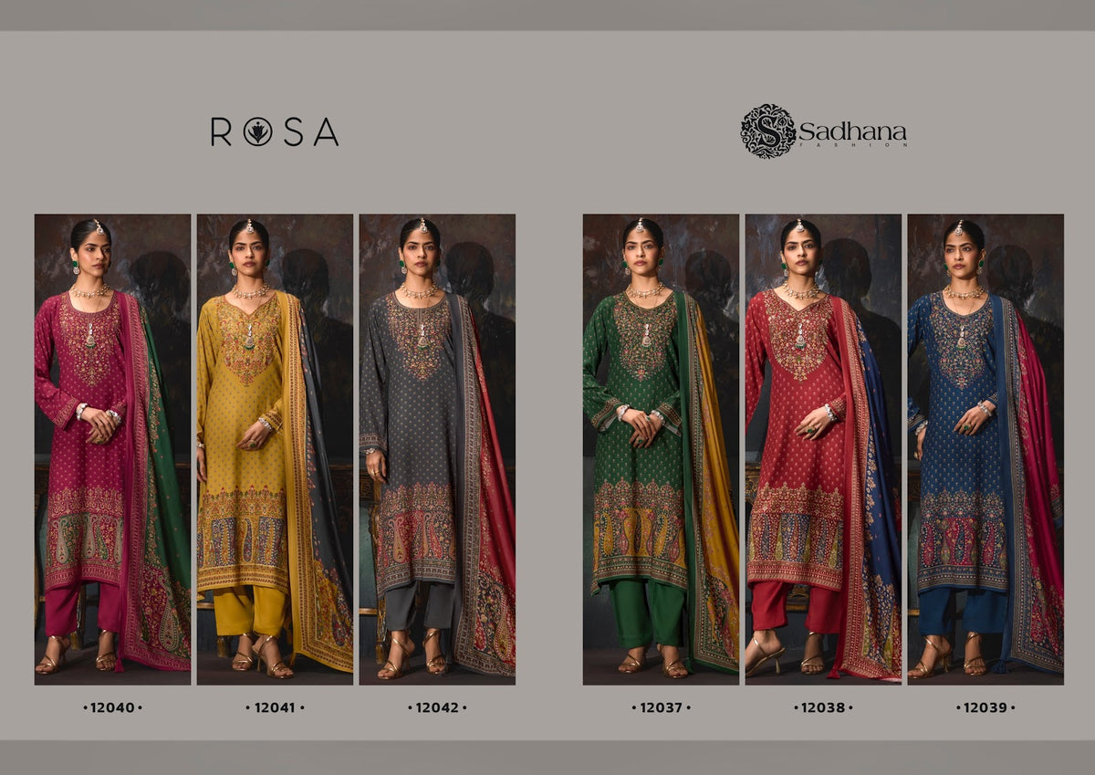 Rosa Sadhana Viscose Pashmina Suits Wholesaler