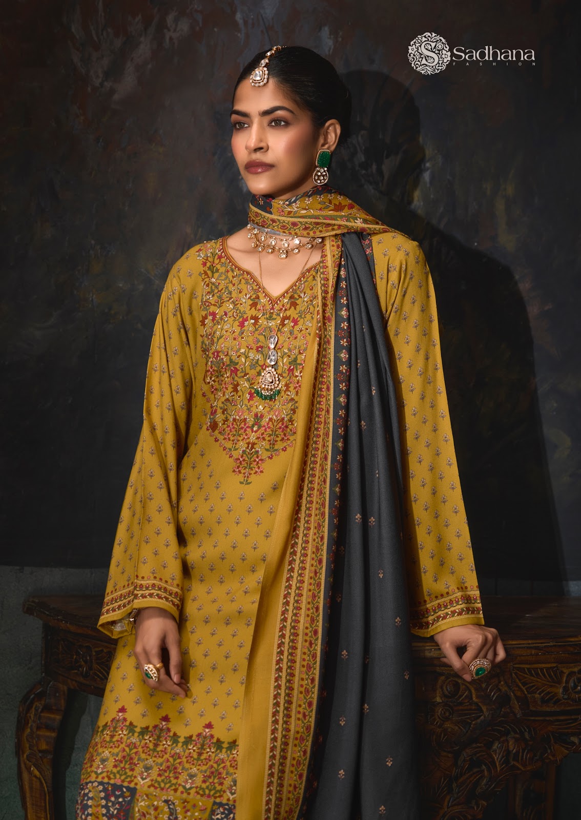 Rosa Sadhana Viscose Pashmina Suits Wholesaler