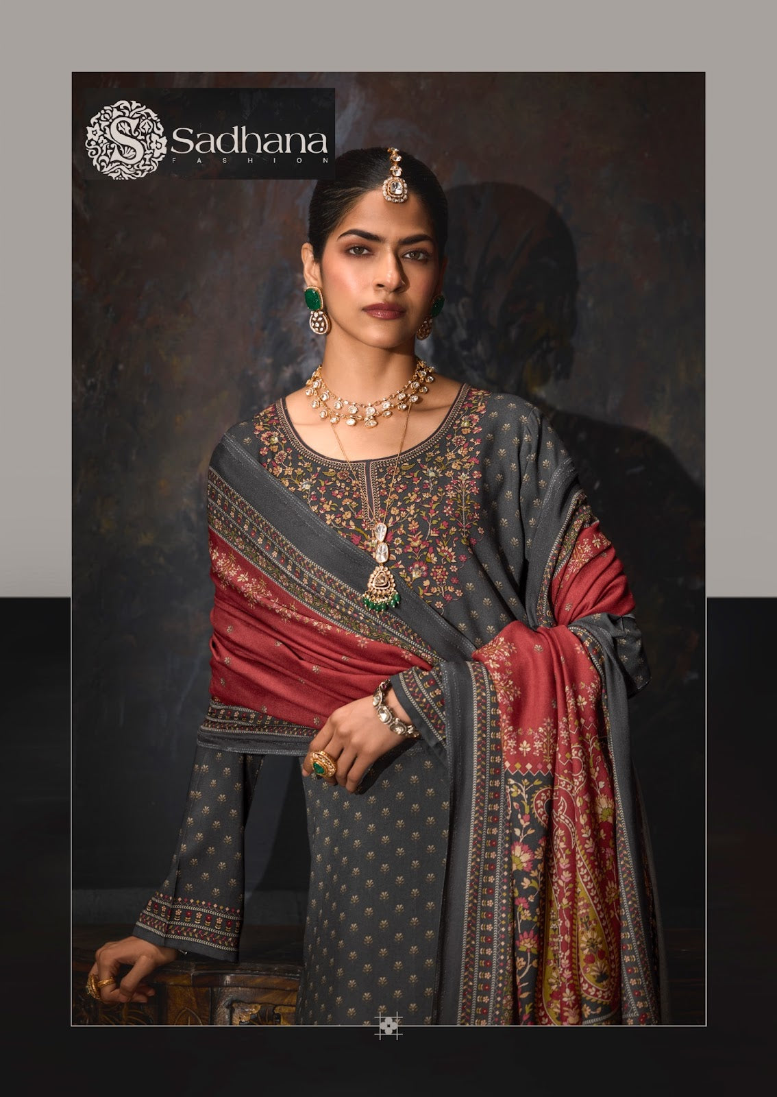 Rosa Sadhana Viscose Pashmina Suits Wholesaler