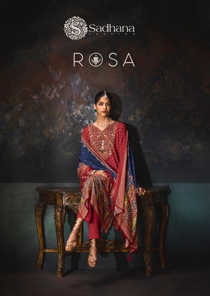 Rosa Sadhana Viscose Pashmina Suits Wholesaler