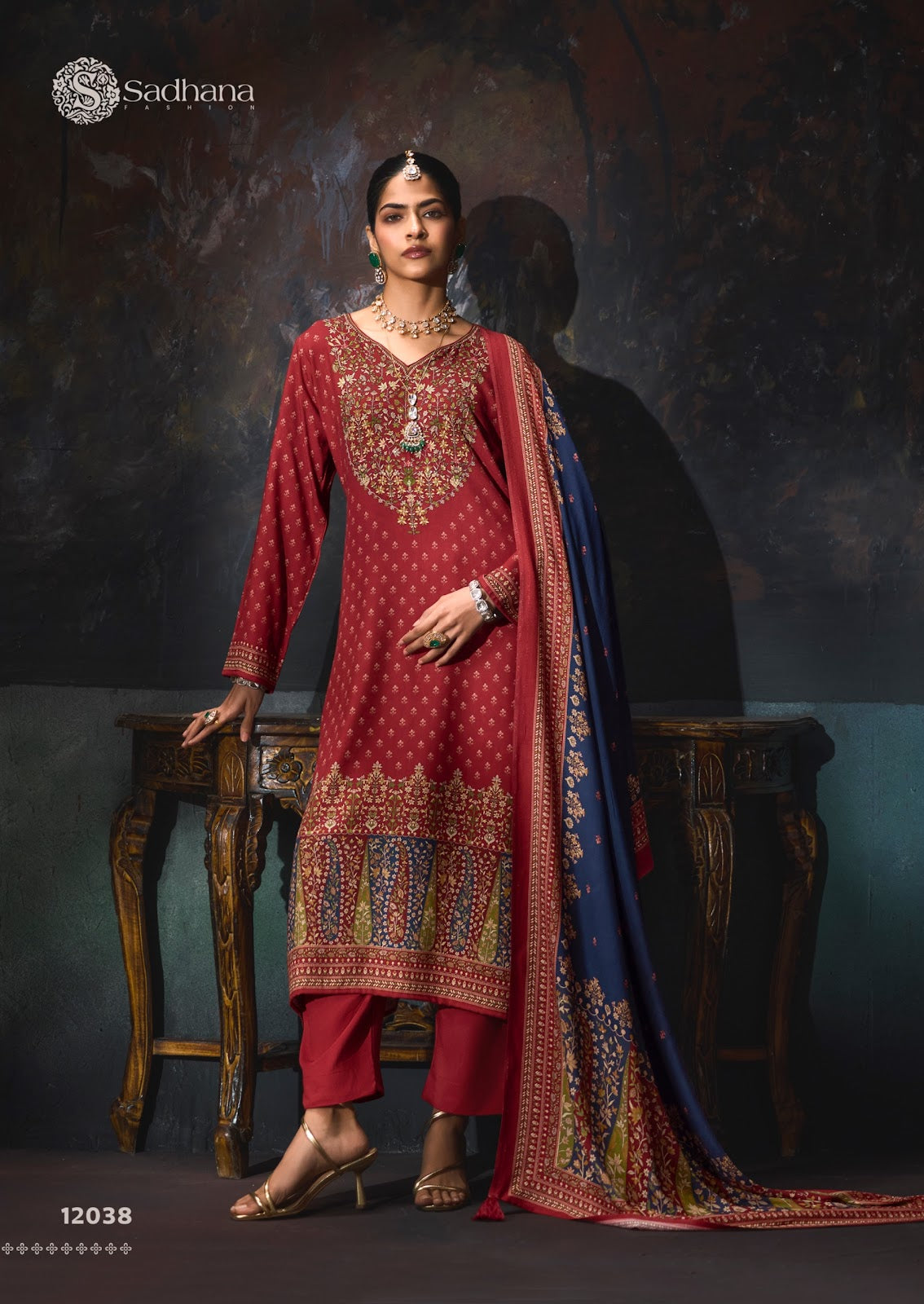 Rosa Sadhana Viscose Pashmina Suits Wholesaler