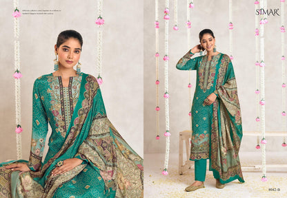 Rosa Simar Crape Pant Style Suits Supplier Ahmedabad