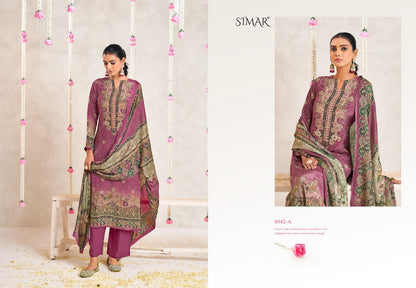 Rosa Simar Crape Pant Style Suits Supplier Ahmedabad
