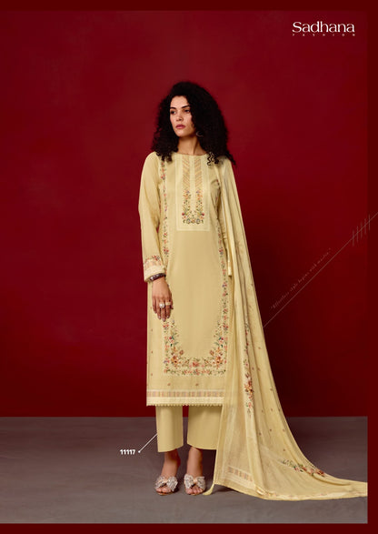Rosalina Sadhana Milan Cotton Pant Style Suits Wholesale