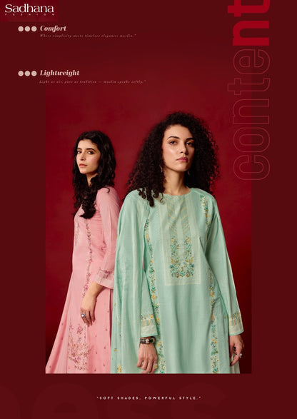 Rosalina Sadhana Milan Cotton Pant Style Suits Wholesale