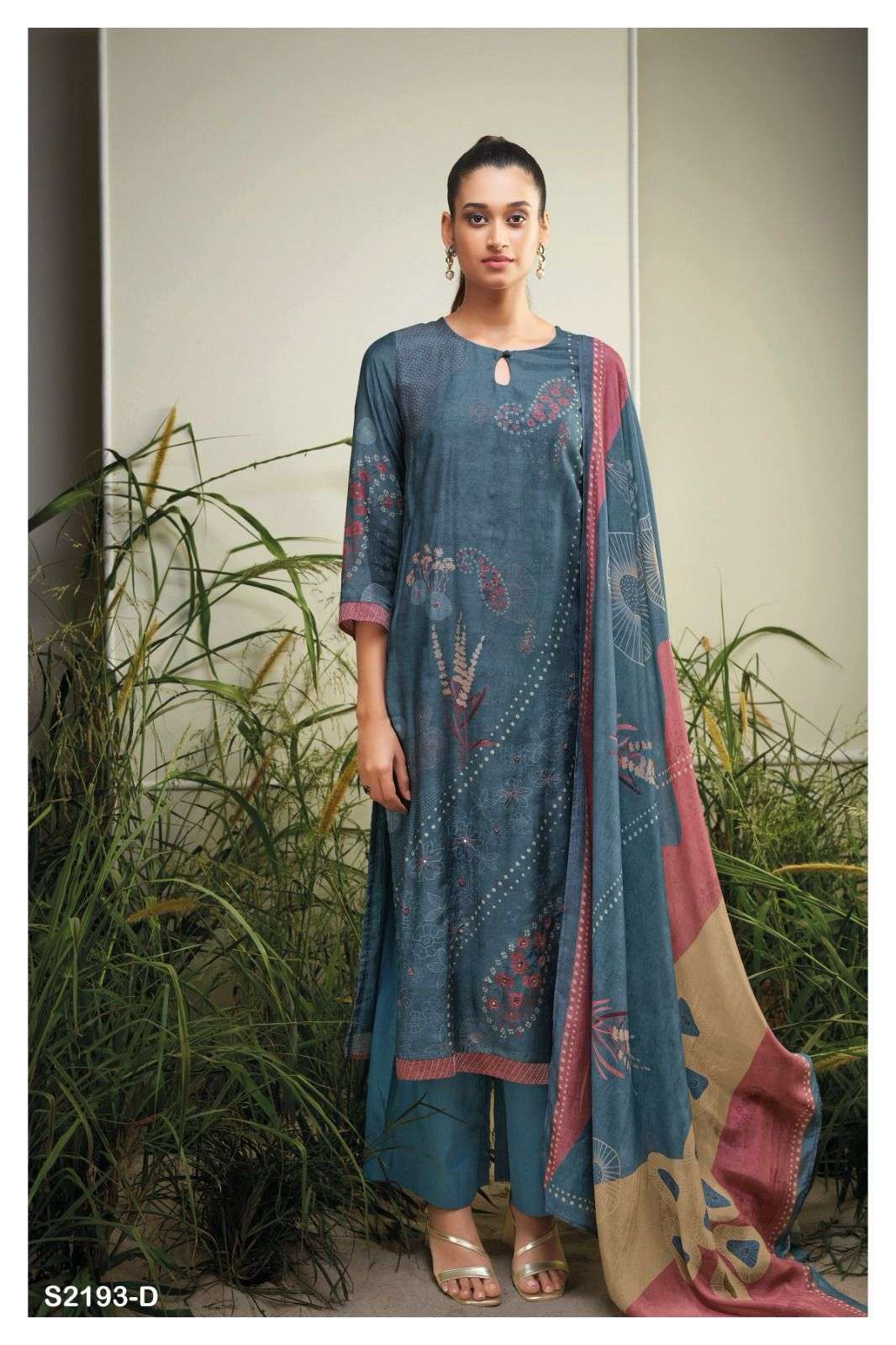 Rosaline 2193 Ganga Bembarg Silk Plazzo Style Suits Exporter Ahmedabad