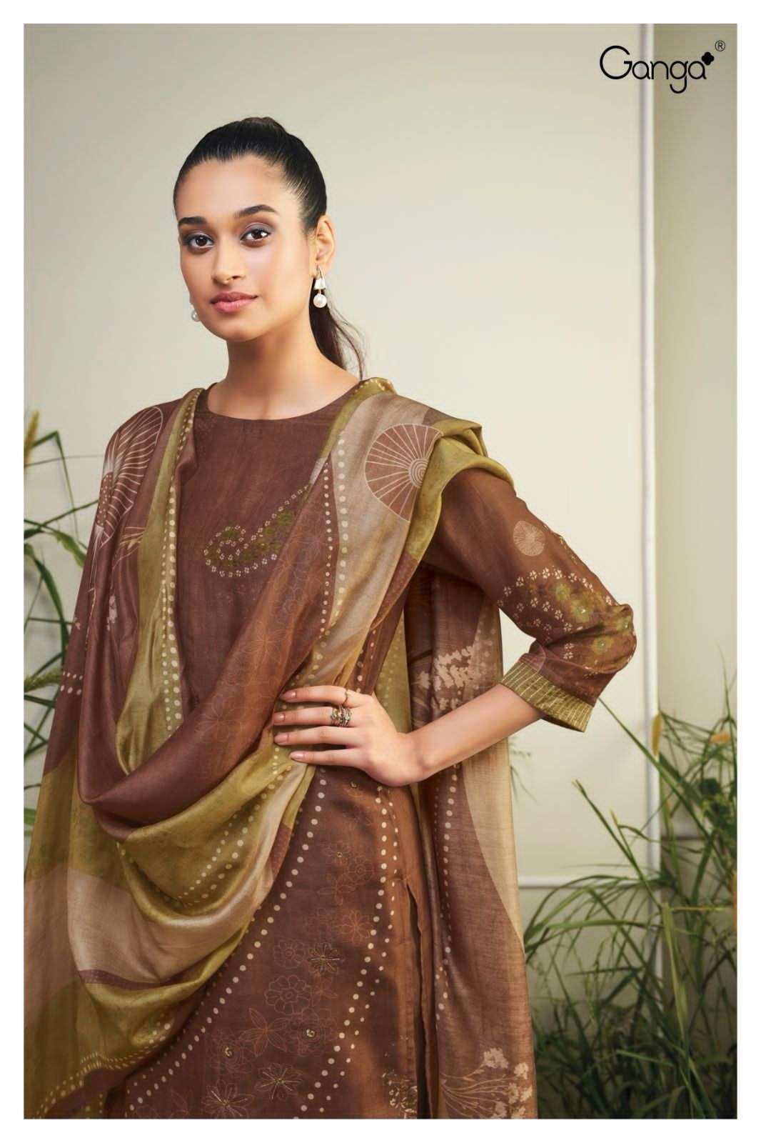 Rosaline 2193 Ganga Bembarg Silk Plazzo Style Suits Exporter Ahmedabad