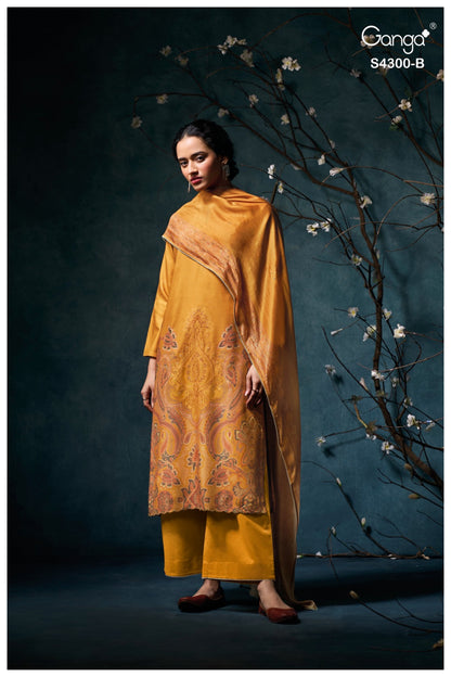 Rosalyn 4300 Ganga Pashmina Suits Wholesaler Ahmedabad