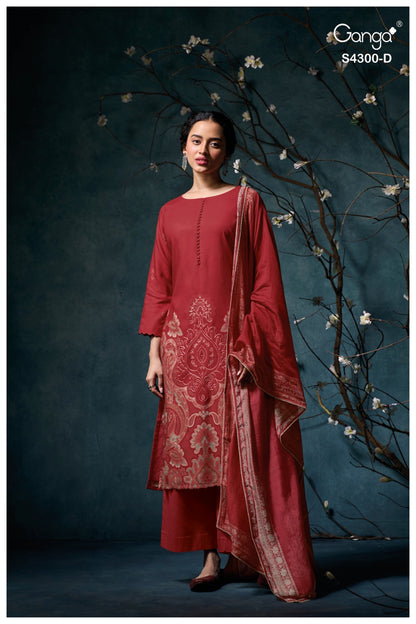 Rosalyn 4300 Ganga Pashmina Suits Wholesaler Ahmedabad