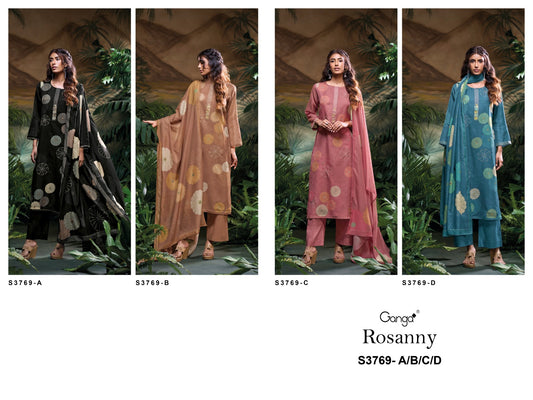 Rosanny 3769 Ganga Pashmina Suits Exporter Ahmedabad