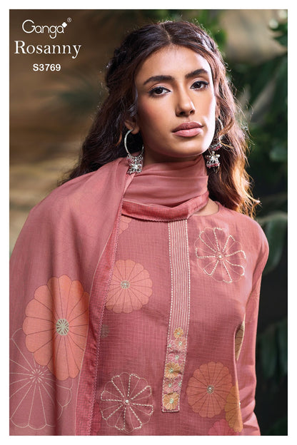 Rosanny 3769 Ganga Pashmina Suits Exporter Ahmedabad
