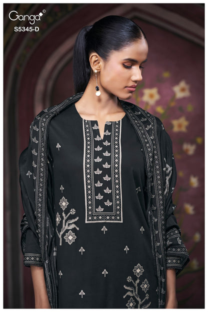 Roscoe S5345 Ganga Wool Pashmina Suits Exporter