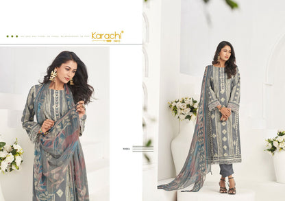 Rose 3 Karachi Prints Cambric Pant Style Suits Wholesaler Ahmedabad