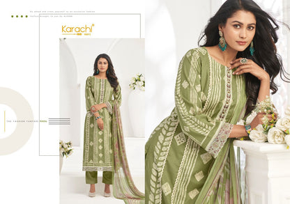 Rose 3 Karachi Prints Cambric Pant Style Suits Wholesaler Ahmedabad