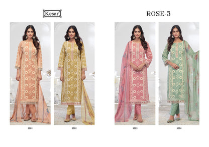 Rose 5 Kesar Cambric Pant Style Suits Exporter